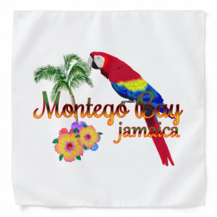 Montego Bay Jamaica Tropical Parrot Bandana