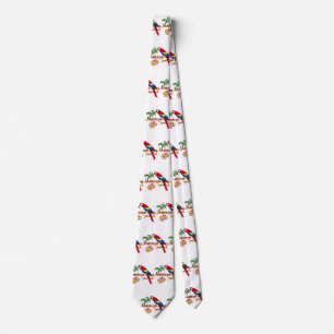 Montego Bay Jamaica Tropical Parrot Neck Tie
