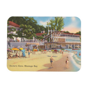 Montego Bay, Jamaica Vintage Photo - Doctor's Cave Magnet