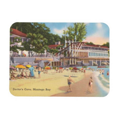 Montego Bay Jamaica Vintage Photo _ Doctors Cave Magnet