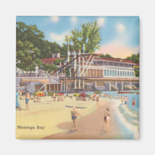 Montego Bay, Jamaica Vintage Photo - Doctor's Cave Magnet