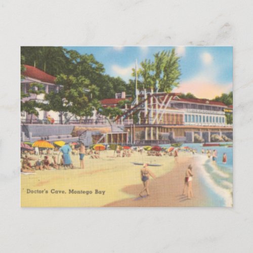 Montego Bay Jamaica Vintage Photo _ Doctors Cave Postcard