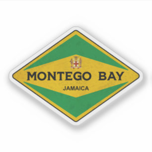 Montego Bay Jamaica Vintage Sticker