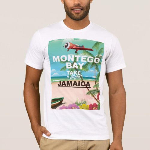 Montego Bay Jamaica vintage travel poster T_Shirt