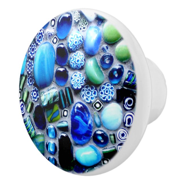 Montego Blues Mosaic Ceramic Knob (Right)