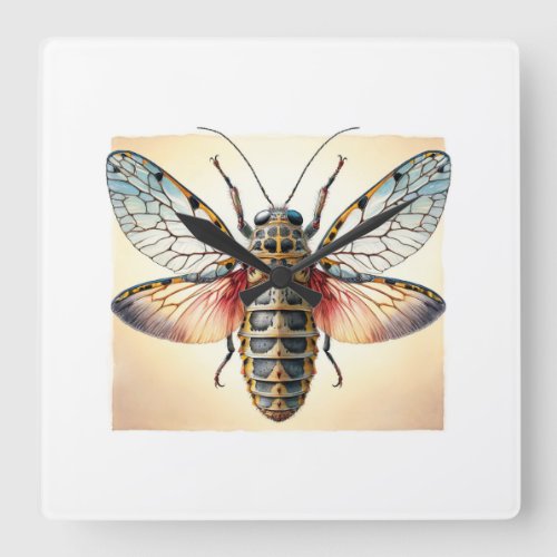 Monteithius Insect Seen from Above 130624IREF102 _ Square Wall Clock