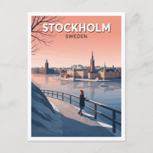 Monteliusvägen and Riddarfjärden Stockholm Sweden Postcard