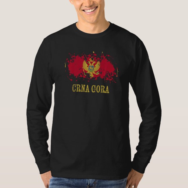 Montenegian enthusiasts for Crna Gora and Monteneg T-Shirt (Front)