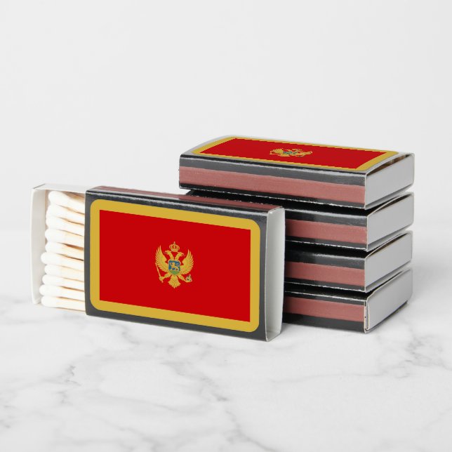 Montenegrin Flag, Flag of Montenegro Matchboxes (Stacked)