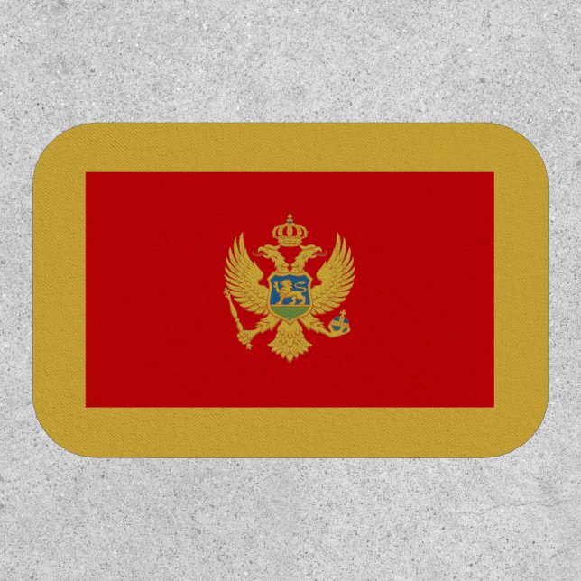Montenegrin Flag, Flag of Montenegro Patch (Front)