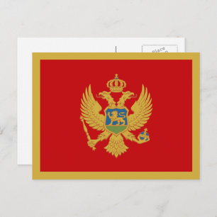 Montenegrin Flag, Flag of Montenegro Postcard