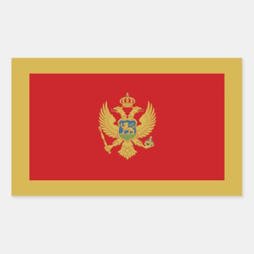 Montenegrin Flag Flag of Montenegro Rectangular Sticker