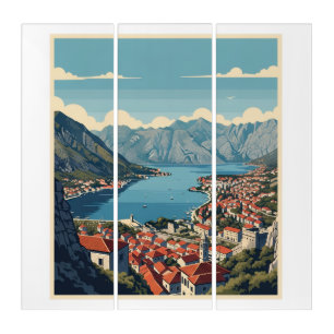 Montenegro Bay of Kotor Triptych