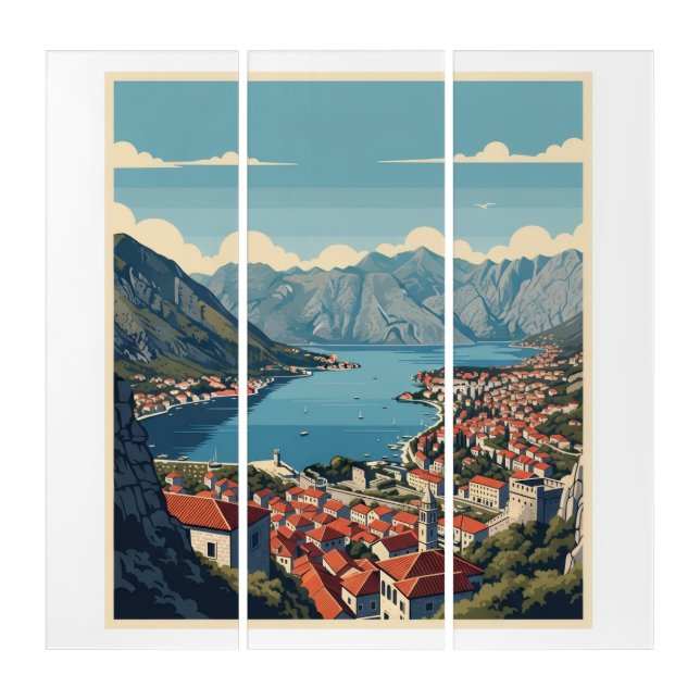 Montenegro Bay of Kotor Triptych (Front)