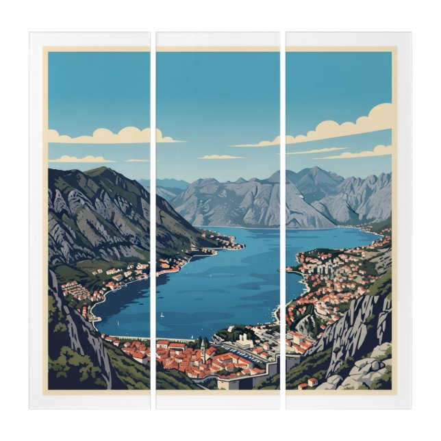 Montenegro Bay of Kotor Triptych (Front)