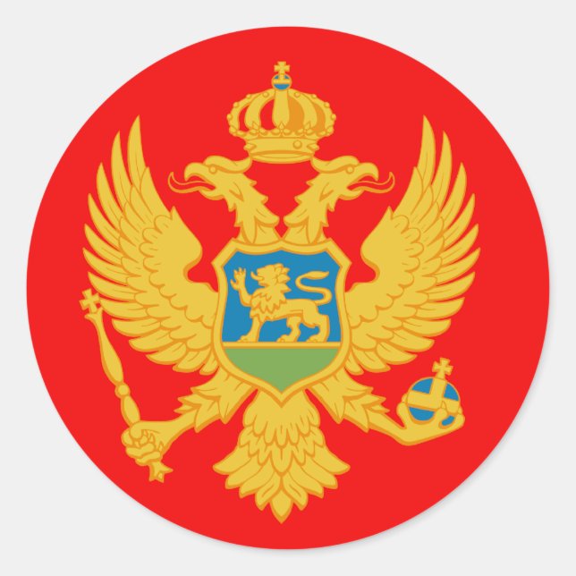 Montenegro Classic Round Sticker (Front)