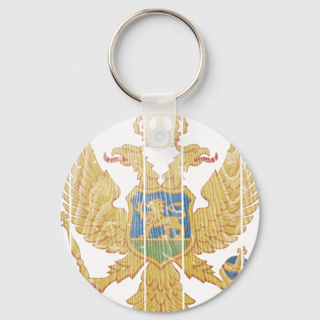Montenegro Coat Of Arms Keychain (Front)