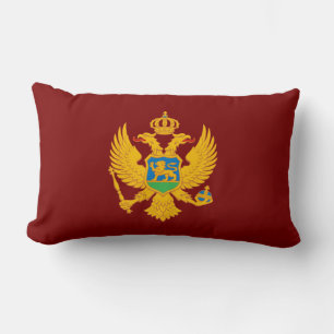 Montenegro country coat arms symbol emblem flag lumbar pillow