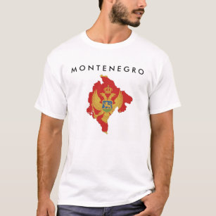 montenegro country flag map shape symbol T-Shirt