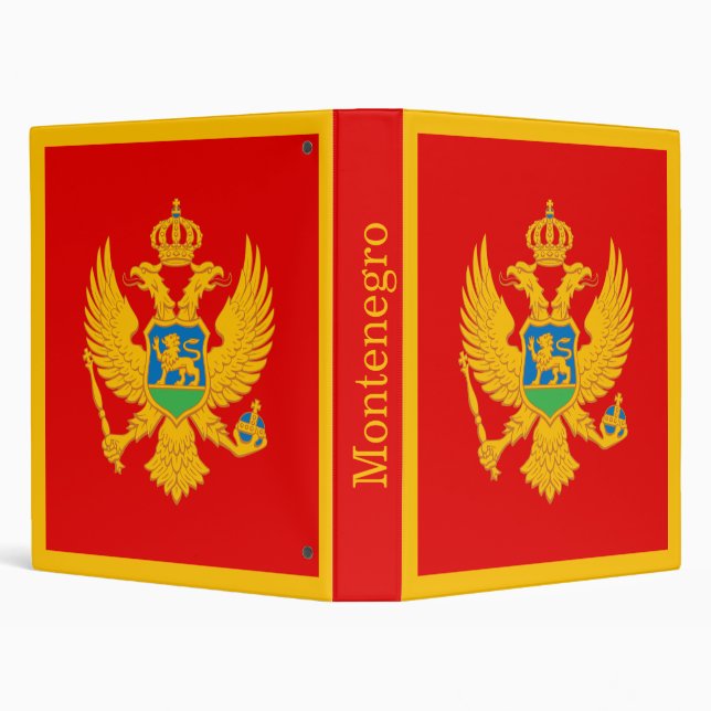 Montenegro Flag 3 Ring Binder (Background)