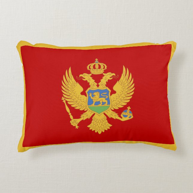Montenegro flag accent pillow (Front)