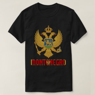 Montenegro Flag and Coat Of Arms Patriotic T-Shirt