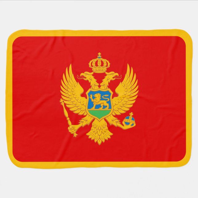 Montenegro Flag Baby Blanket (Horizontal)
