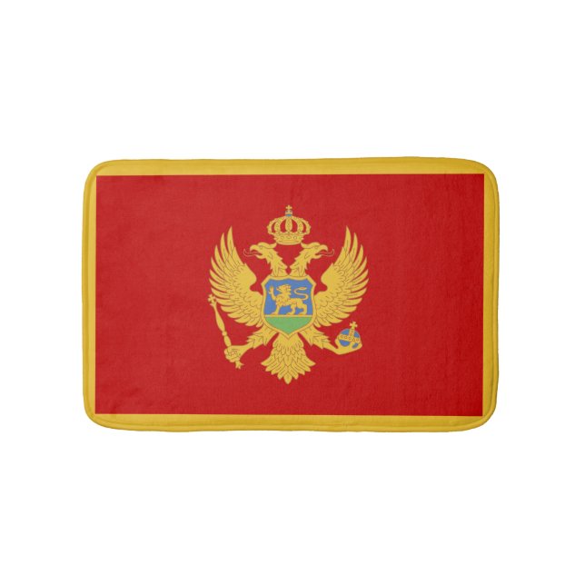 Montenegro flag bath mat (Front)