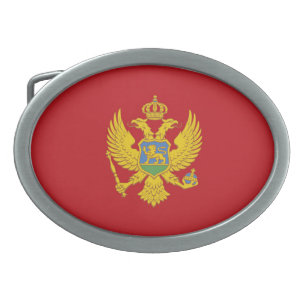 Montenegro flag belt buckle