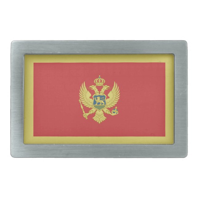 Montenegro Flag Belt Buckle (Front)