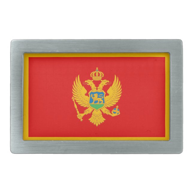 Montenegro Flag Belt Buckle (Front)