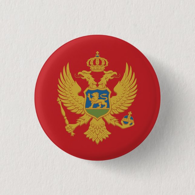 Montenegro Flag Button (Front)