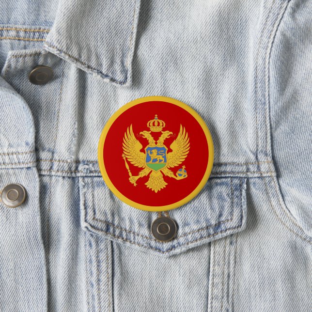 Montenegro flag button (In Situ)