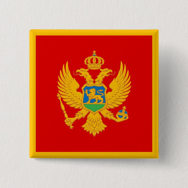 Montenegro Flag Button (Front)
