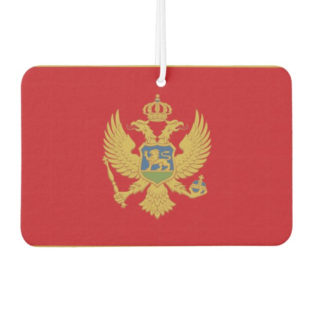 Montenegro Flag Car Air Freshener (Front)