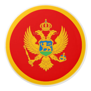 Montenegro Flag Ceramic Knob