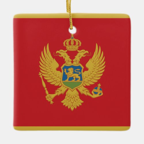Montenegro Flag Ceramic Ornament