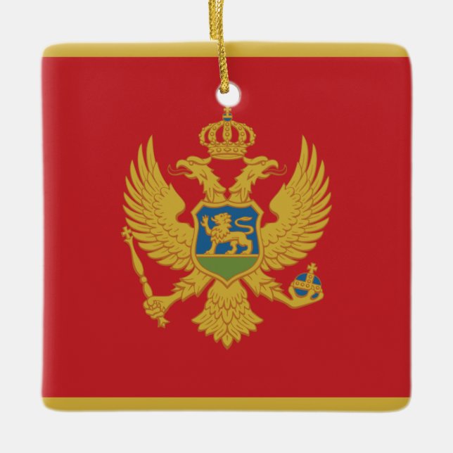 Montenegro Flag Ceramic Ornament (Front)