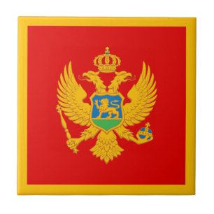 Montenegro Flag Ceramic Tile
