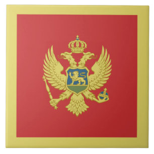 Montenegro Flag Ceramic Tile