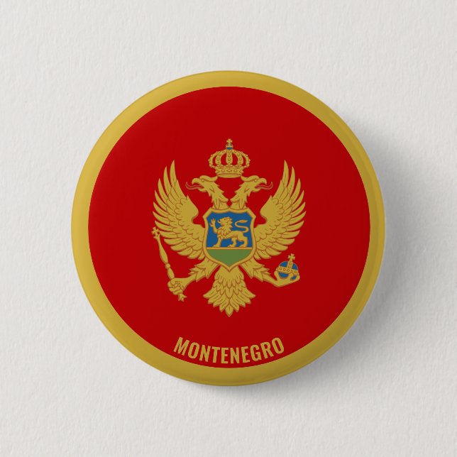 Montenegro Flag Charming Patriotic Button (Front)