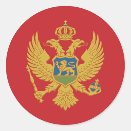 Montenegro Flag Classic Round Sticker