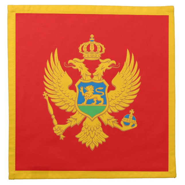 Montenegro Flag Cloth Napkin (Front)