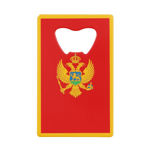 Montenegro Flag Credit Card Bottle Opener (Front)