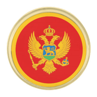 Montenegro Flag Gold Finish Lapel Pin
