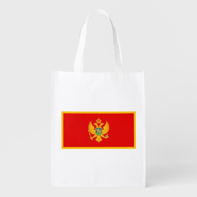 Montenegro Flag Grocery Bag (Front)