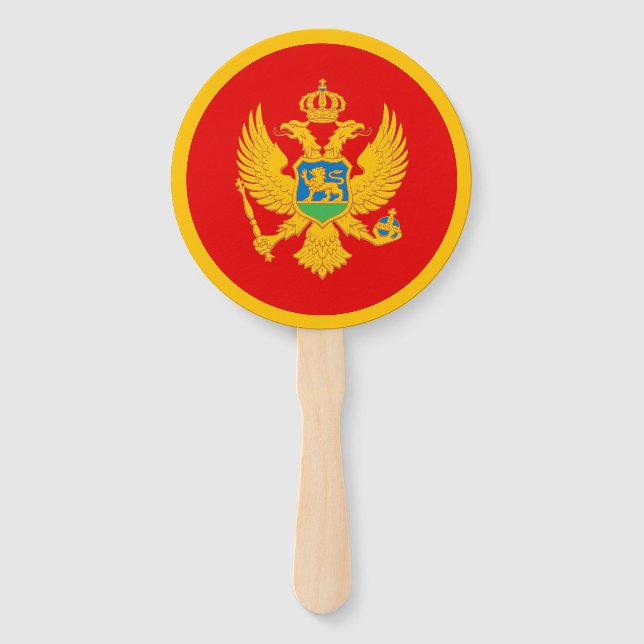 Montenegro Flag Hand Fan (Front)