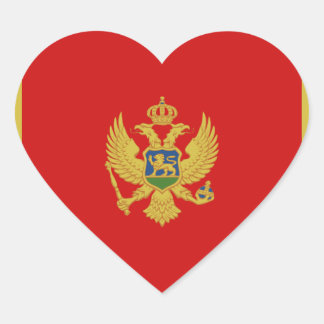 Montenegro Flag Heart Sticker
