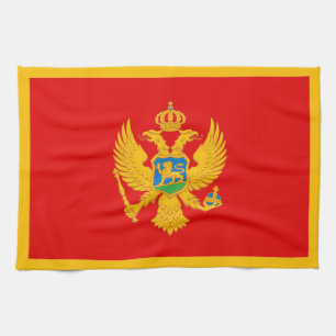 Montenegro Flag Kitchen Towel