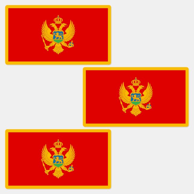 Montenegro Flag Labels (Group)